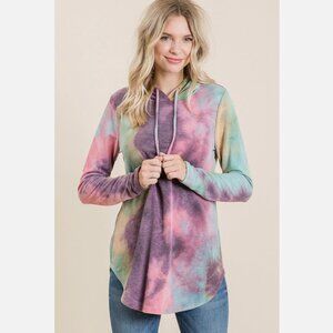 Viamor Women's Tie Dye Lightweight Hoodie